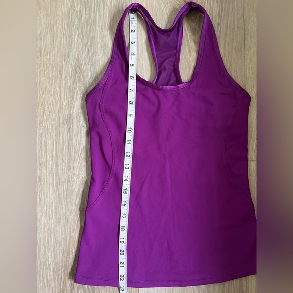 ALO Yoga Sheer Racerback Purple Tank Top EUC - Picture 6 of 8